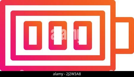 Full Battery Vector Icon Design Illustration Stock Vector