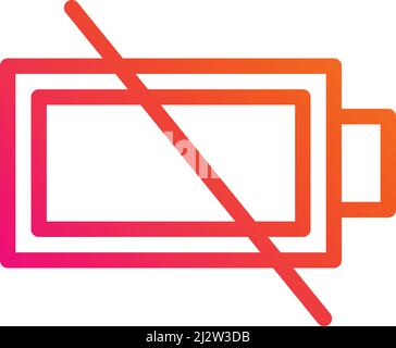 Empty Battery Vector Icon Design Illustration Stock Vector