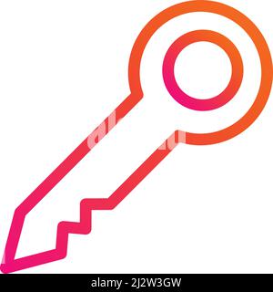 Key Vector Icon Design Illustration Stock Vector