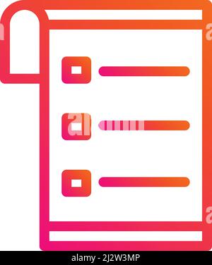 List Vector Icon Design Illustration Stock Vector