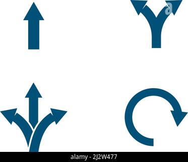 Direction icon vector flat design Stock Vector