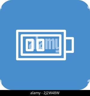 Half Battery Vector Icon Design Illustration Stock Vector