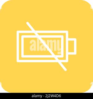 Empty Battery Vector Icon Design Illustration Stock Vector