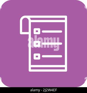 List Vector Icon Design Illustration Stock Vector