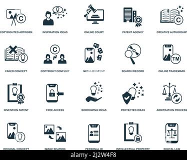 Patent Agency icon. Monochrome simple Patent Agency icon for templates, web design and infographics Stock Vector