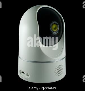 A new generation ip camera used in home and workplace security. Baby, child and elderly monitoring camera. Security camera that can broadcast over the Stock Photo