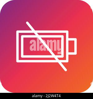 Empty Battery Vector Icon Design Illustration Stock Vector
