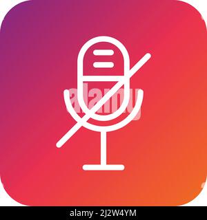 Mute Vector Icon Design Illustration Stock Vector