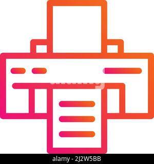 Printer Vector Icon Design Illustration Stock Vector