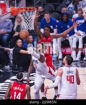 April 3, 2022, Los Angeles, California, USA: Paul George #13 of the Los  Angeles Clippers during their NBA game against the New Orleans Pelicans on  Sunday April 3, 2022 at Crypto.com Arena