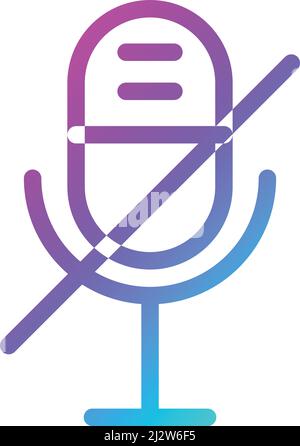 Mute Vector Icon Design Illustration Stock Vector