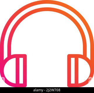 Headphones Vector Icon Design Illustration Stock Vector