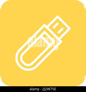 USB Vector Icon Design Illustration Stock Vector