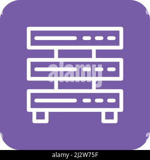 Server Vector Icon Design Illustration Stock Vector