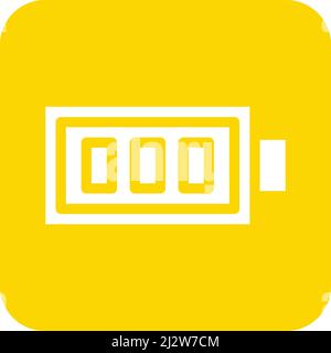 Full Battery Vector Icon Design Illustration Stock Vector