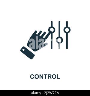 Control icon. Monochrome simple Control icon for templates, web design and infographics Stock Vector