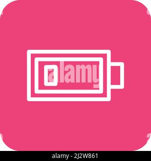 Low Battery Vector Icon Design Illustration Stock Vector