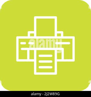 Printer Vector Icon Design Illustration Stock Vector