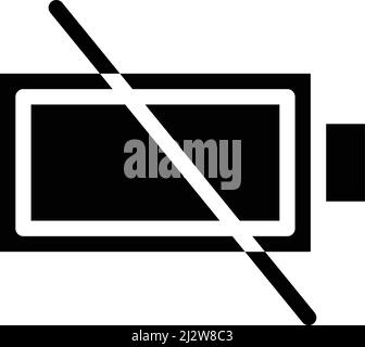 Empty Battery Vector Icon Design Illustration Stock Vector