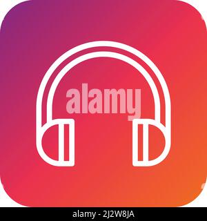 Headphones Vector Icon Design Illustration Stock Vector