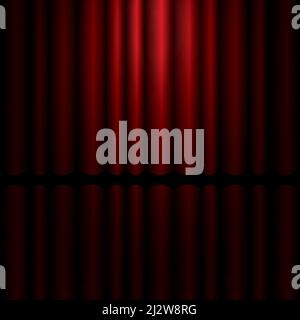 Red Curtain stage background illustration vector Stock Vector