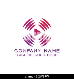 Music logo design template. This logo is very suitable for any kind of business or industry that is engaged in any music management and production. Stock Vector