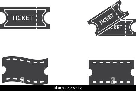 Ticket logo icon vector flat design Stock Vector