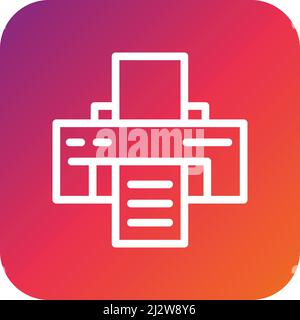 Printer Vector Icon Design Illustration Stock Vector