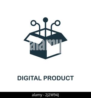 Digital Product icon. Monochrome simple Digital Product icon for templates, web design and infographics Stock Vector