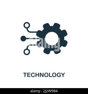 Technology icon. Monochrome simple Technology icon for templates, web design and infographics Stock Vector