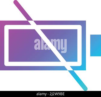 Empty Battery Vector Icon Design Illustration Stock Vector