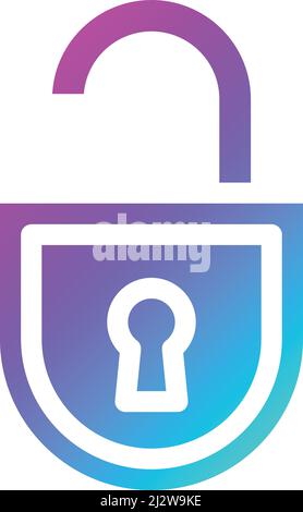 Unlock Vector Icon Design Illustration Stock Vector