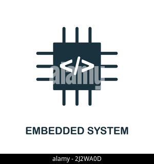 Embedded System icon. Monochrome simple Embedded System icon for templates, web design and infographics Stock Vector