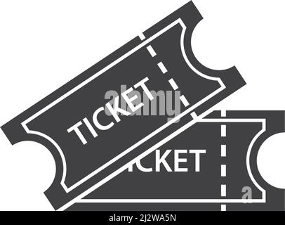 Ticket logo icon vector flat design Stock Vector