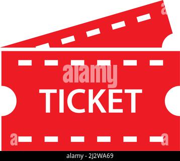 Ticket logo icon vector flat design Stock Vector