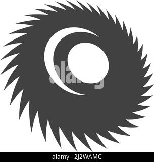 Metal saw logo vector icon template Stock Vector