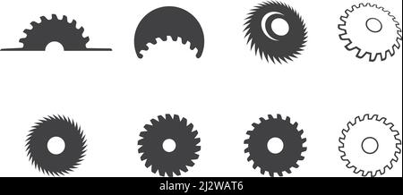 Metal saw logo vector icon template Stock Vector