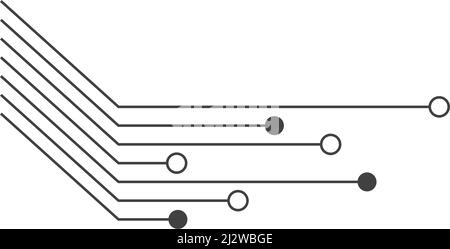 Circuit technology illustration vector template Stock Vector