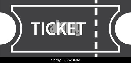 Ticket logo icon vector flat design Stock Vector