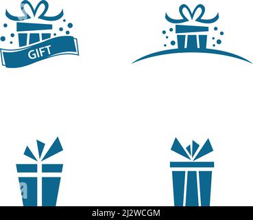Gift Box, gift shop logo icon Vector design Stock Vector