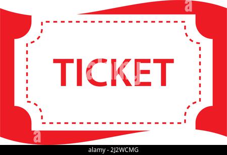 Ticket logo icon vector flat design Stock Vector