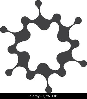 Molecule logo icon illustration vector template Stock Vector