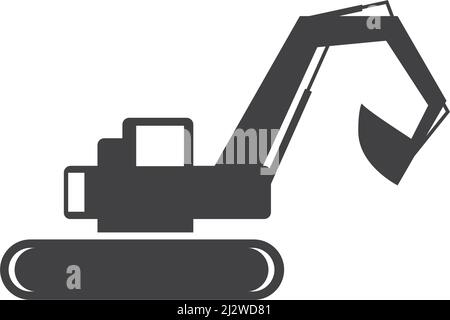 Excavator logo illustration vector template Stock Vector