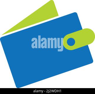 Wallet logo and symbol vector template Stock Vector