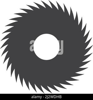 Metal saw logo vector icon template Stock Vector