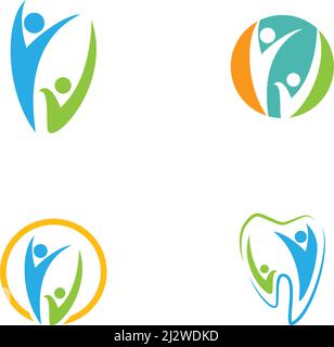 Community, network and social logo design template vector Stock Vector