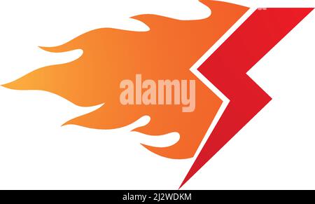 Creative Energy Power Concept Shown by Pencil in a Shape of Lightning Bolt  with Fire Flame, Vector Logo or Icon, the Power of Idea Stock Vector -  Illustration of draw, concept: 155436058