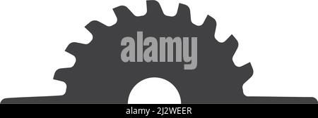 Metal saw logo vector icon template Stock Vector