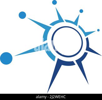 Compass Logo vector flat design Stock Vector