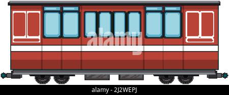 Cargo container of freight train on white background illustration Stock Vector